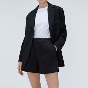 NEW Everlane The Easy Shorts Black Size 4 Sustainable Minimalist